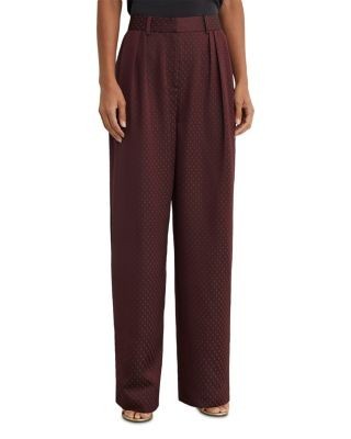 Reiss Tilly Jacquard Wide Leg Pants