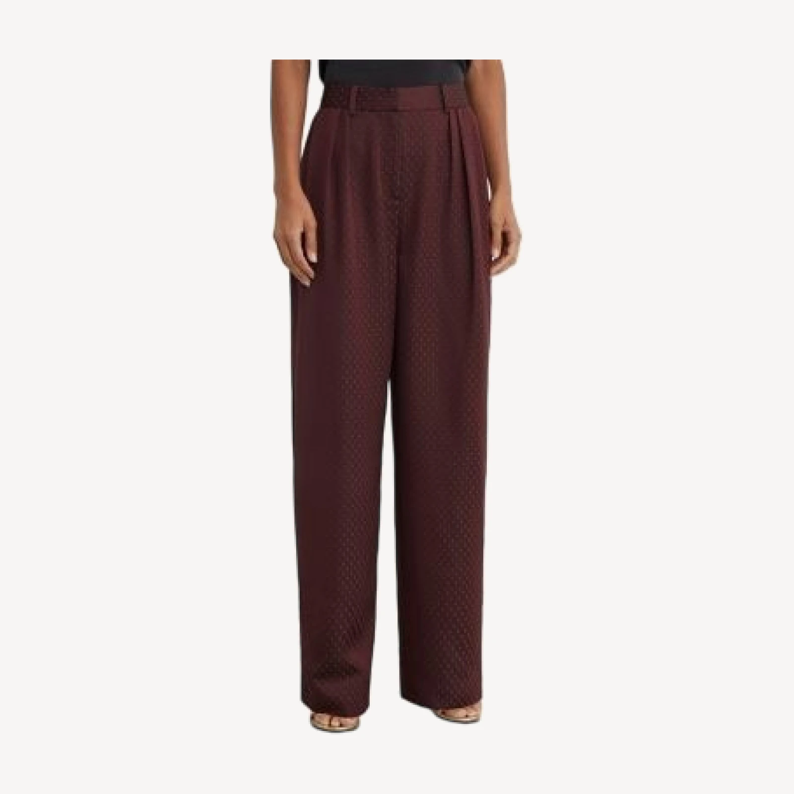 Reiss Tilly Jacquard Wide Leg Pants