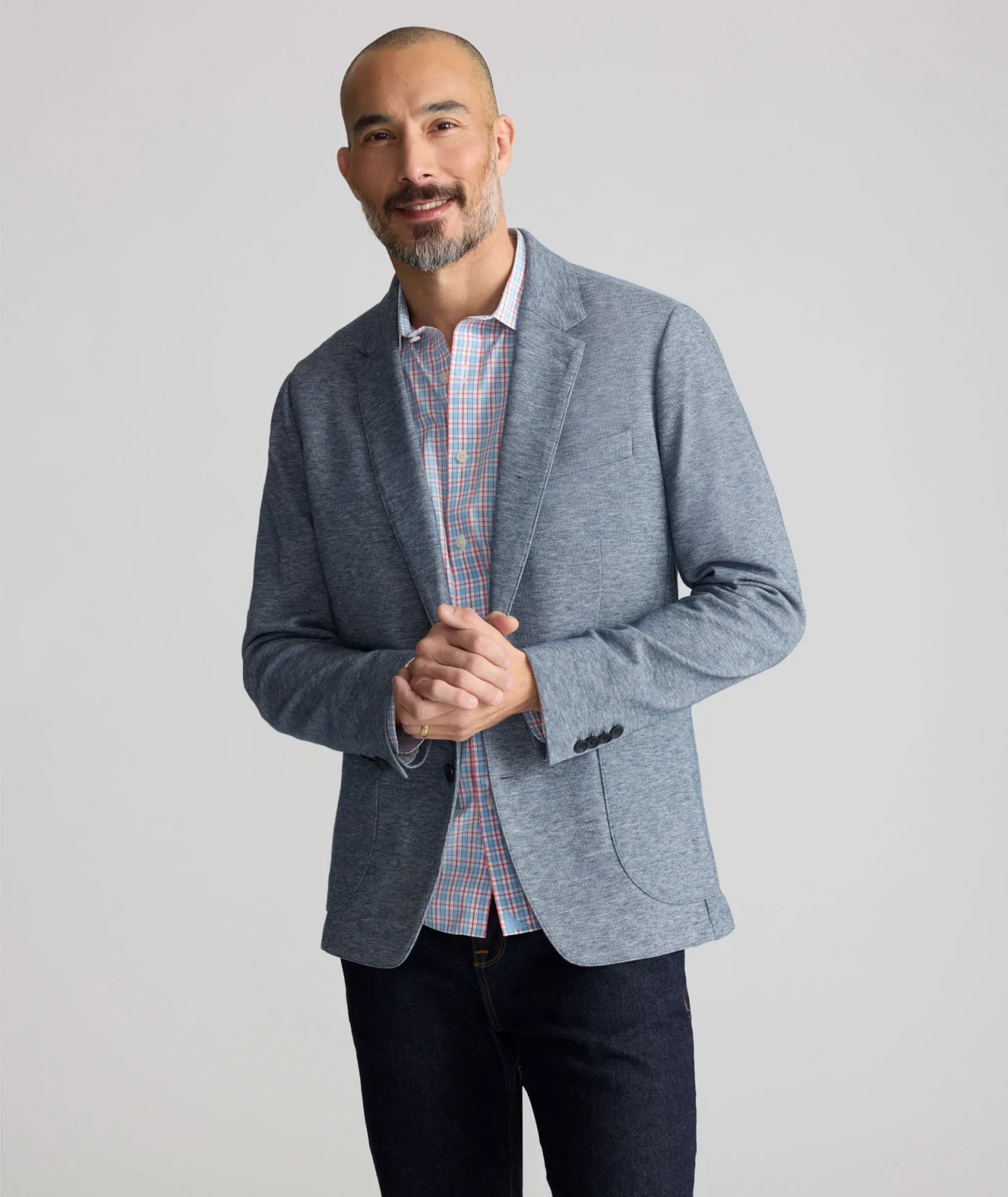 Italian Cotton-Blend Knit San Oro Sport Coat