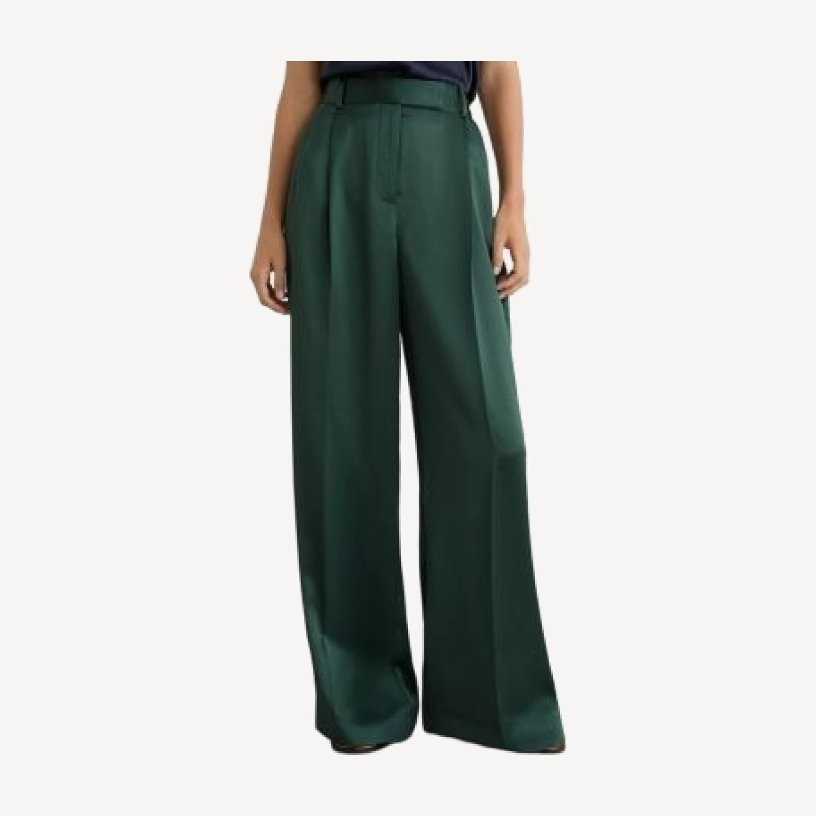 Reiss Zadie Wide Leg Satin Trousers