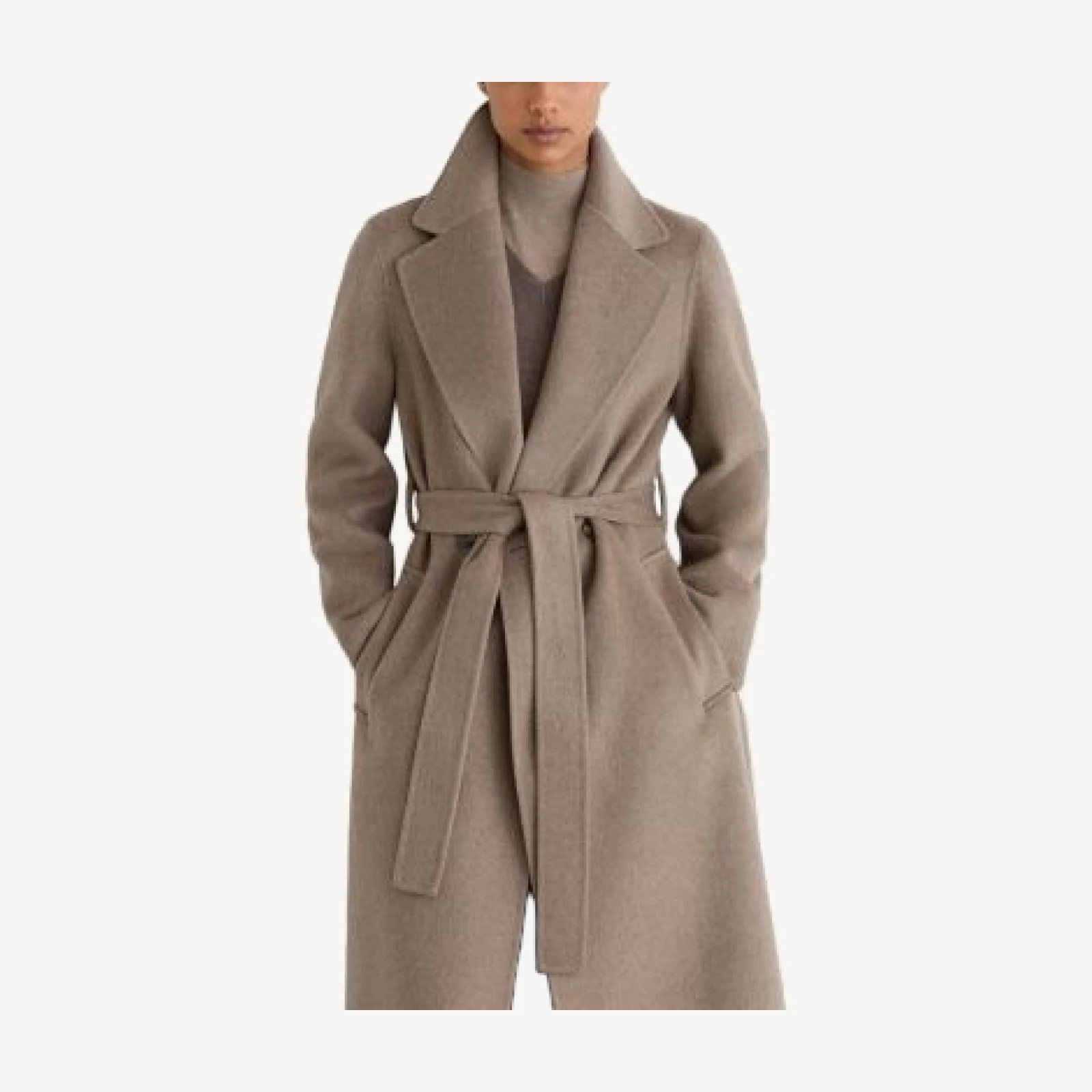 Reiss Petite Thea Wool Blend Belted Double Breasted Coat