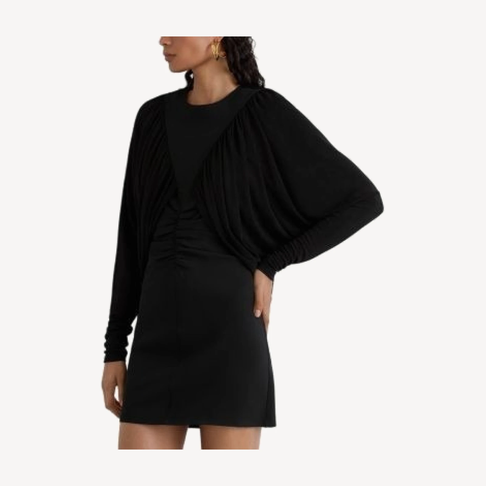 Reiss Imogen Draped Round Neck Mini Dress