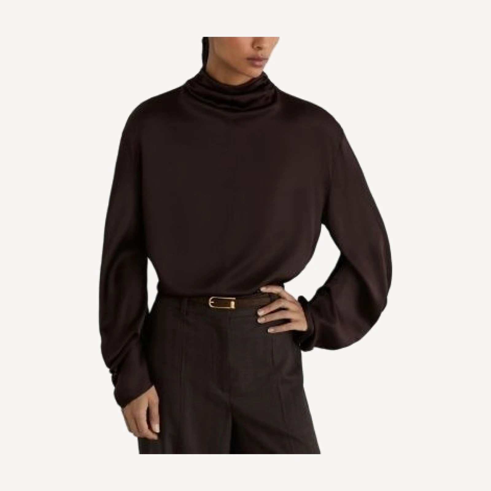 Reiss Meena Silk High Neck Blouse