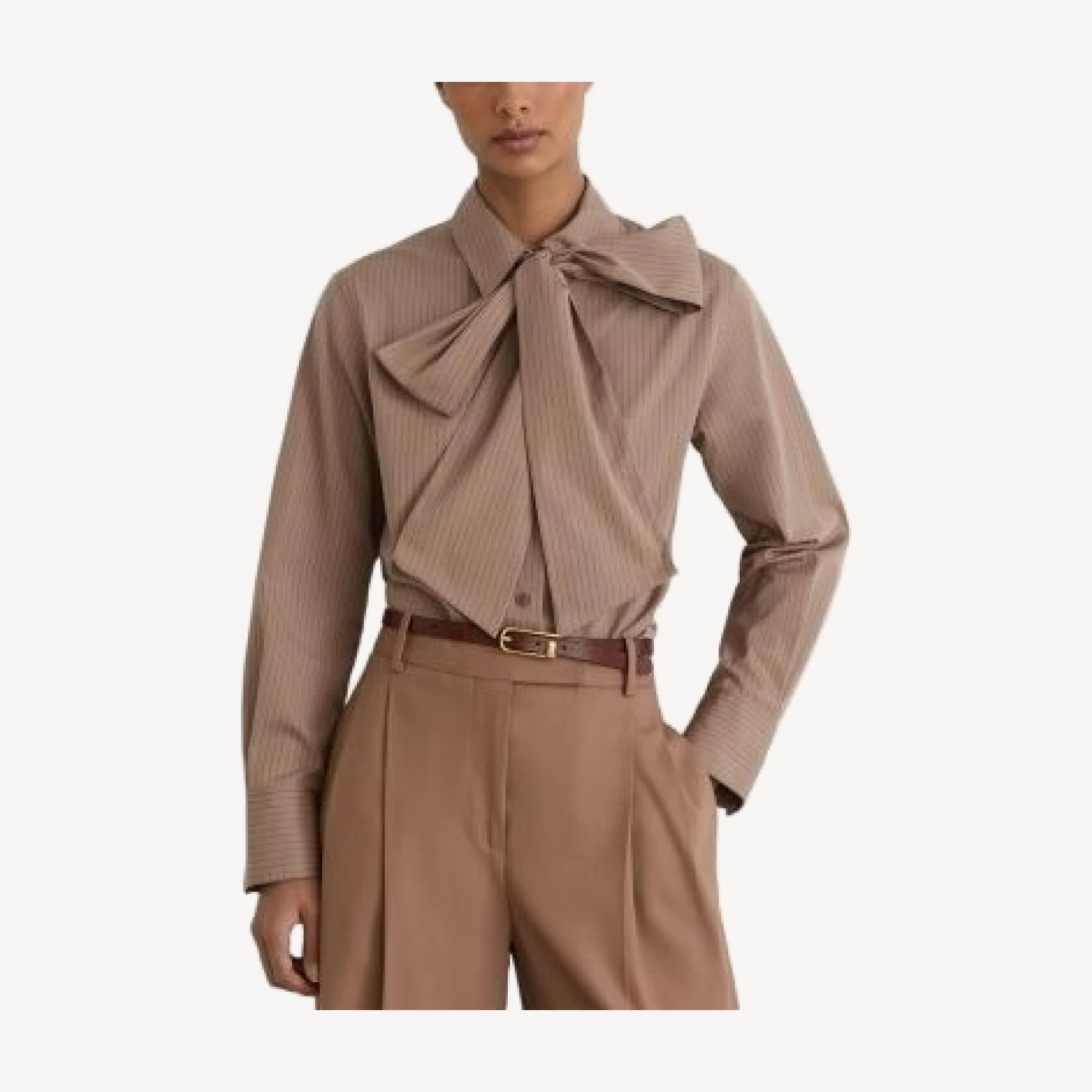 Reiss Elowen Cotton Bow Blouse