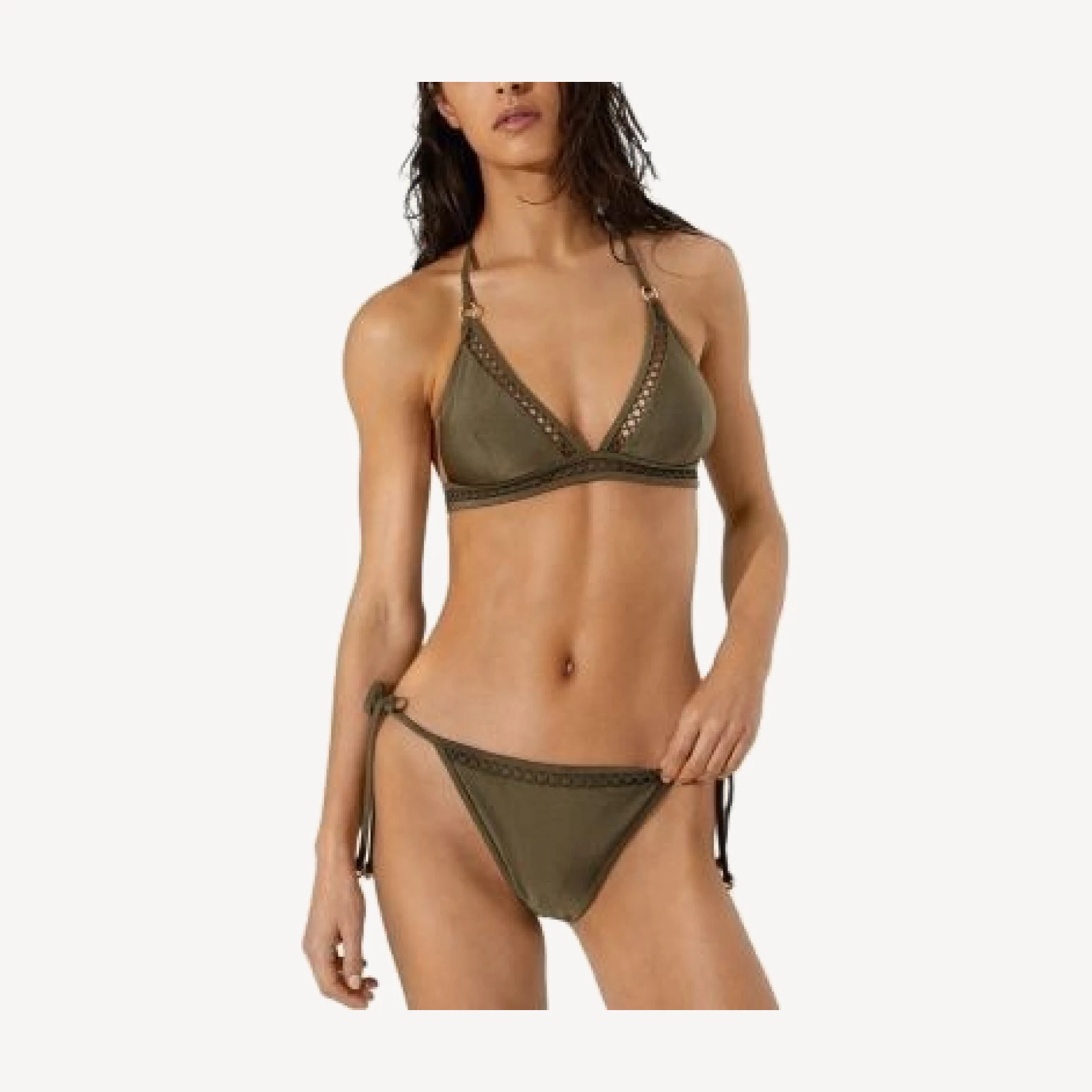 Reiss Hennel Shimmer Triangle Bikini Top