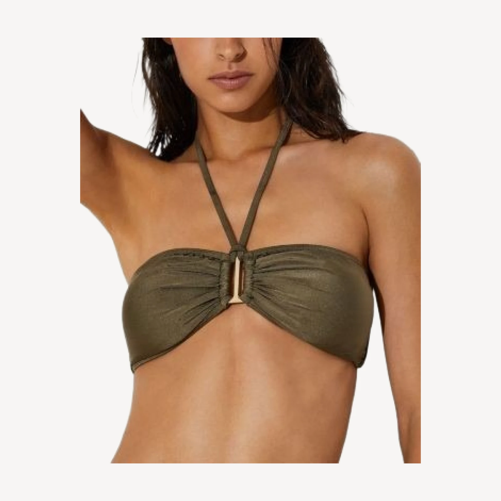 Reiss Janina Shimmer Bandeau Bikini Top