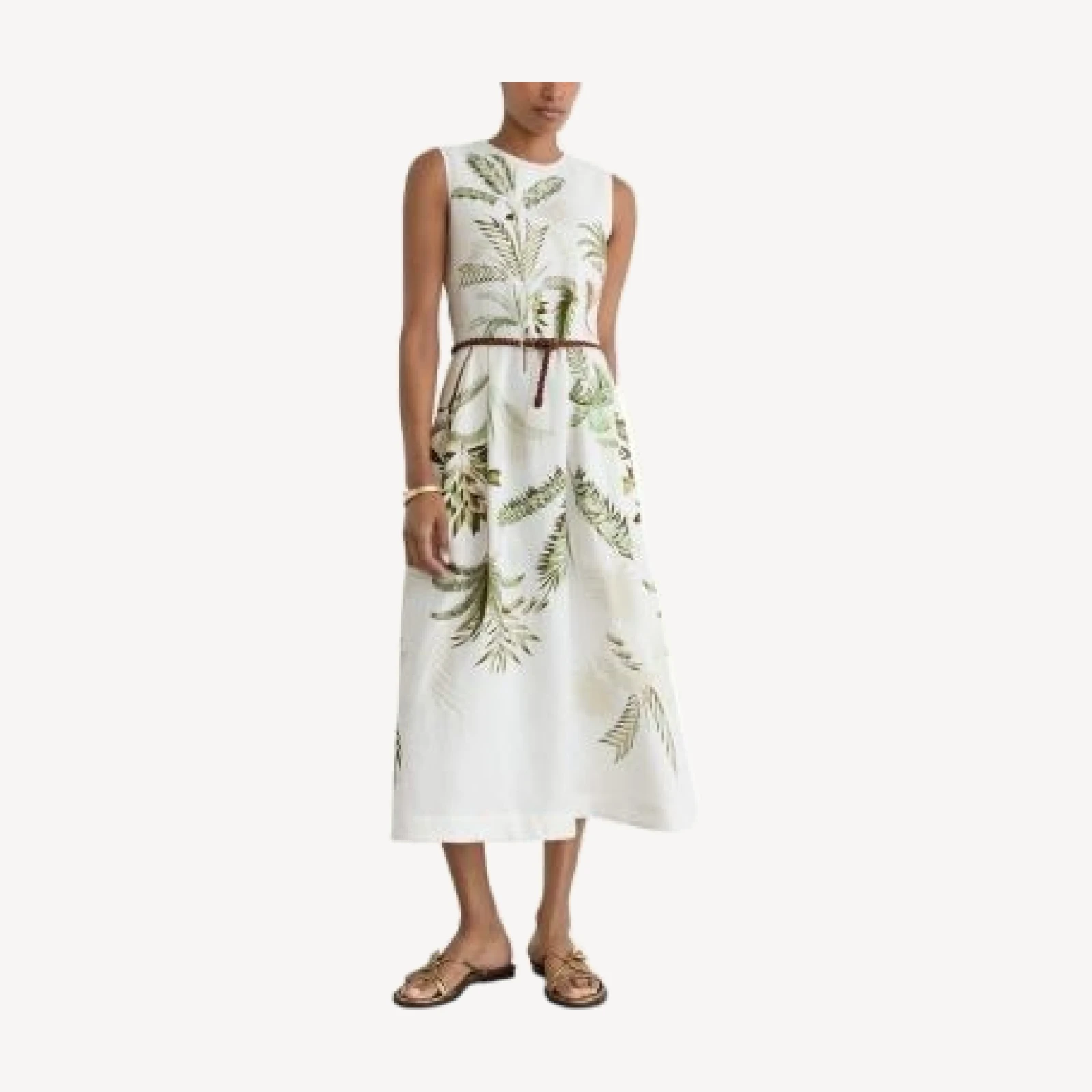 Reiss Palma Linen Midi Dress