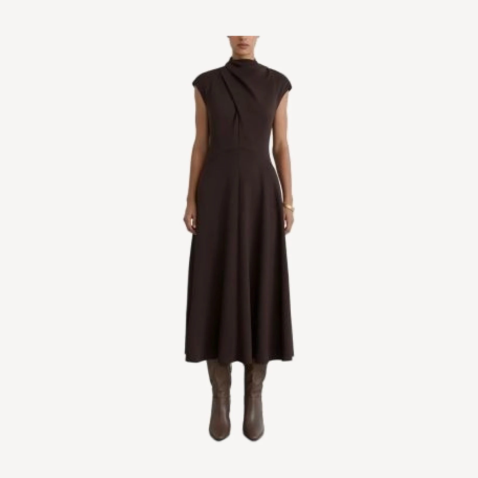 Reiss Petite High Neck Midi Dress