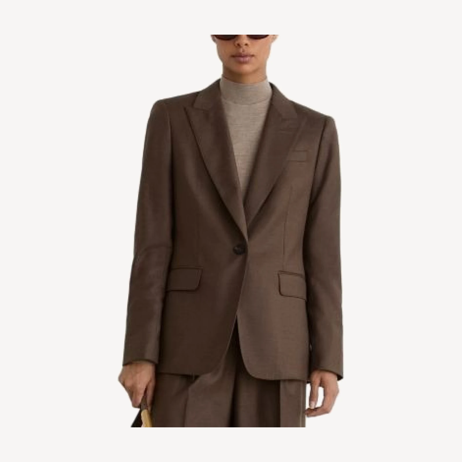 Reiss Petite Derby Wool Blend One Button Blazer