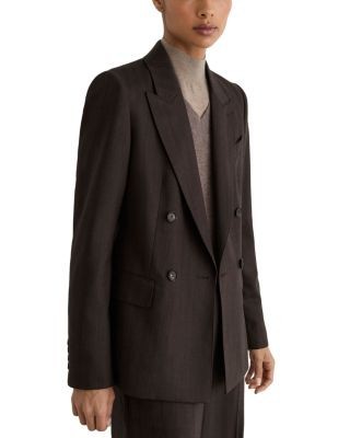 Reiss Dawson Double Breasted Wool Blend Blazer