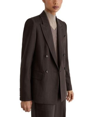 Reiss Petite Dawson Double Breasted Wool Blend Blazer