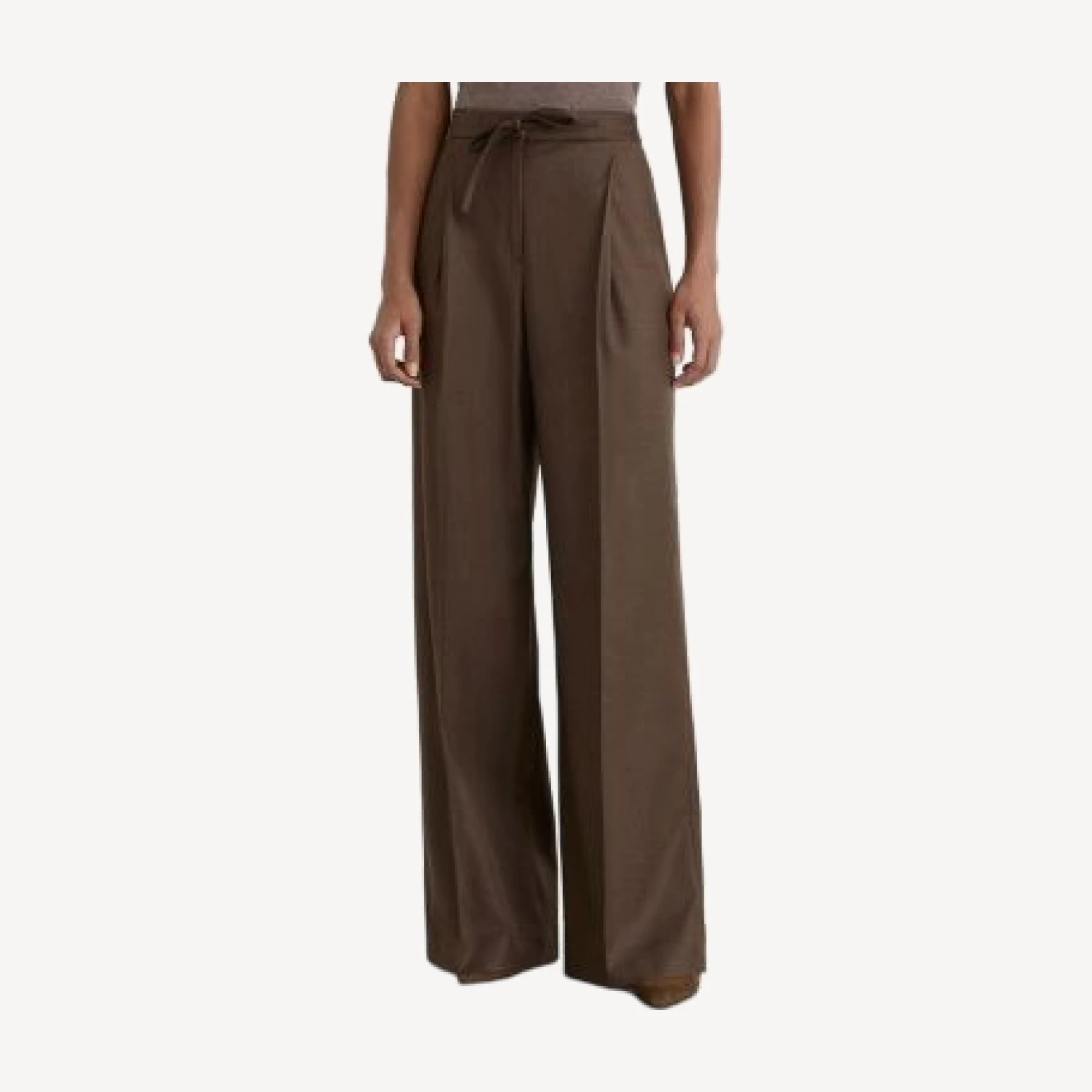 Reiss Petites Derby Pleated Wide Leg Pants