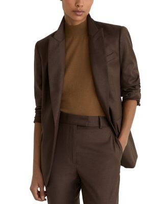 Reiss Petites Derby Wool Blend Slim Pants