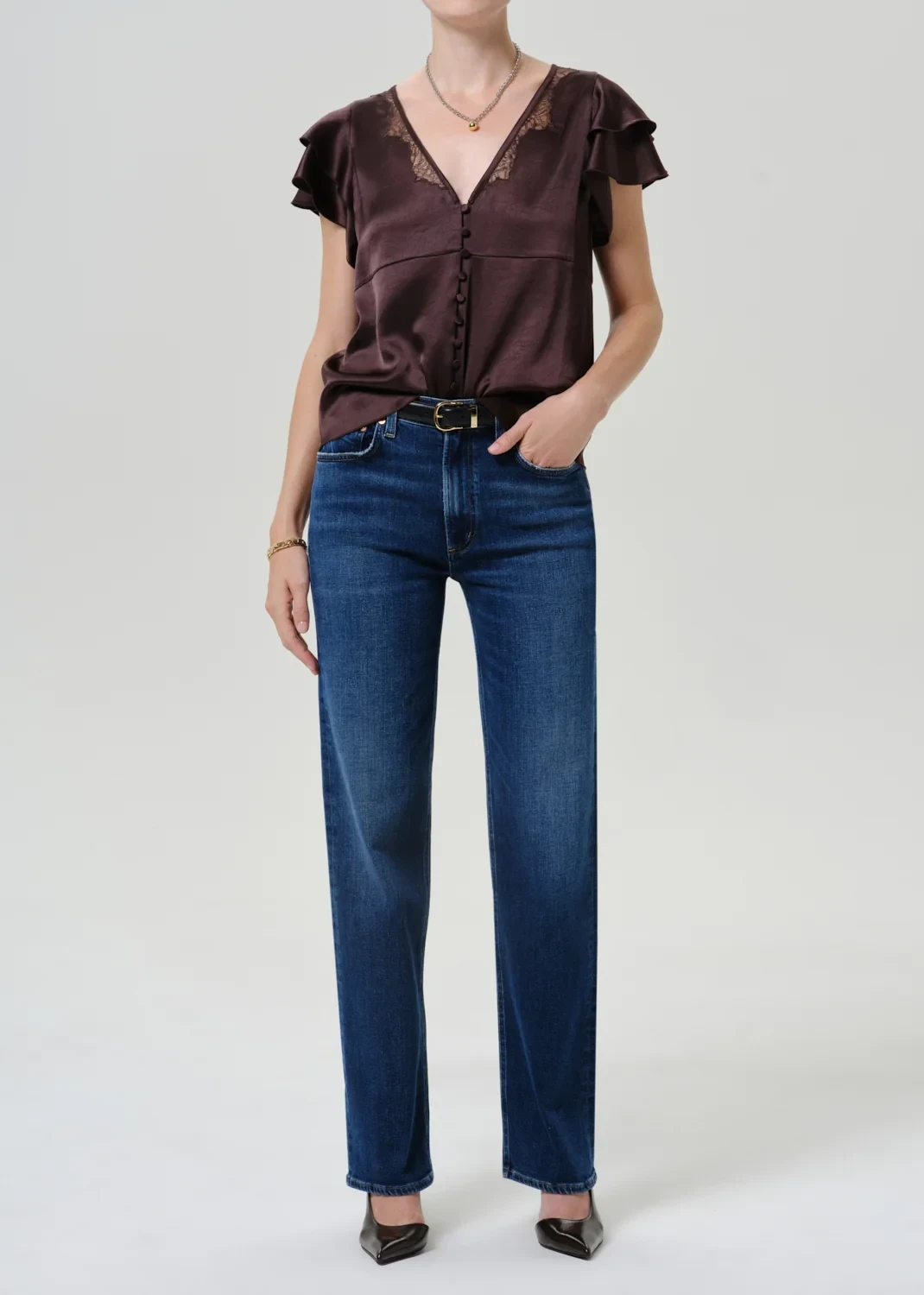 Palma Straight Long Clean Hem in Boulevard