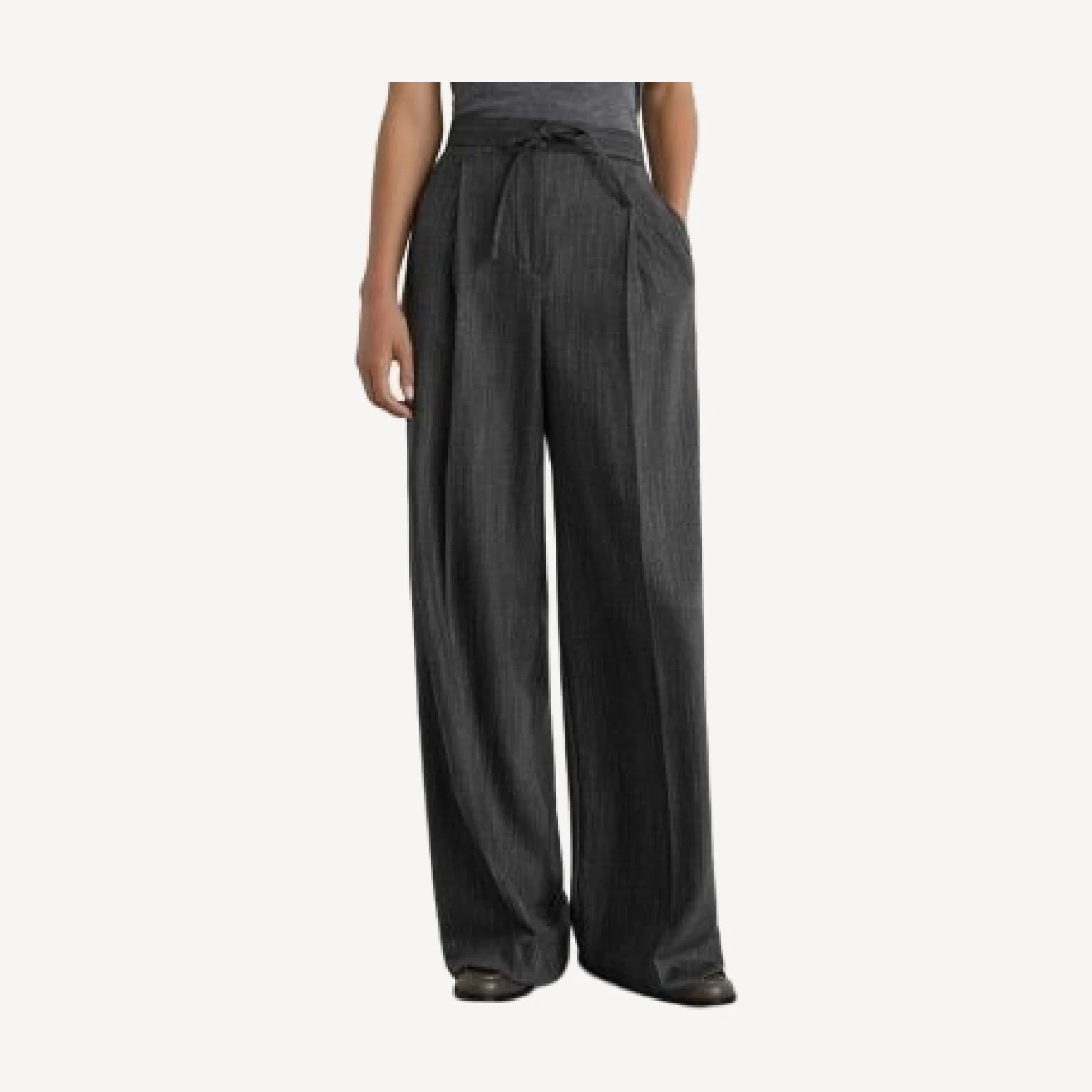 Reiss Petites Derby Pleated Wide Leg Pants