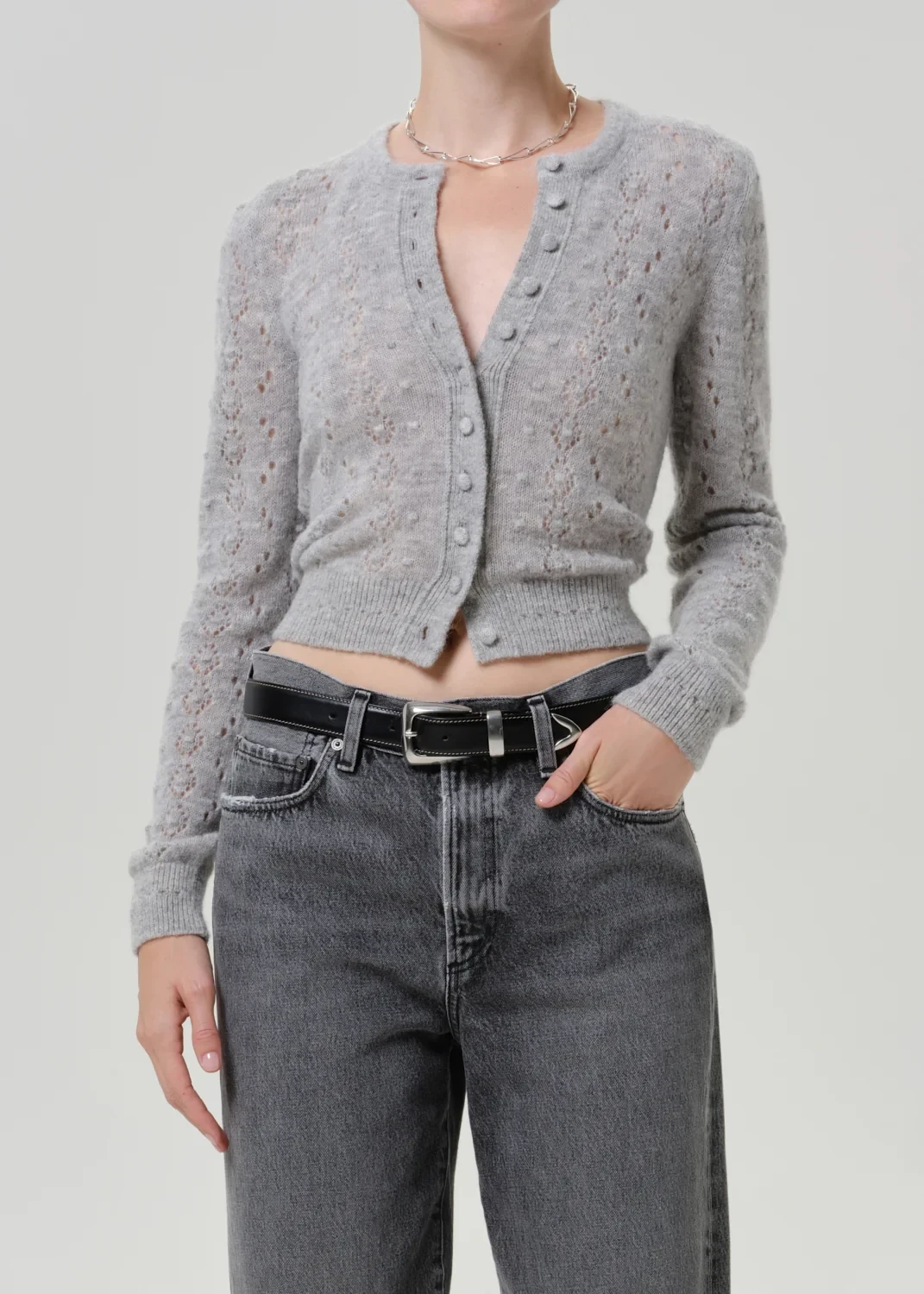 Tabitha Cardigan in Heather Grey