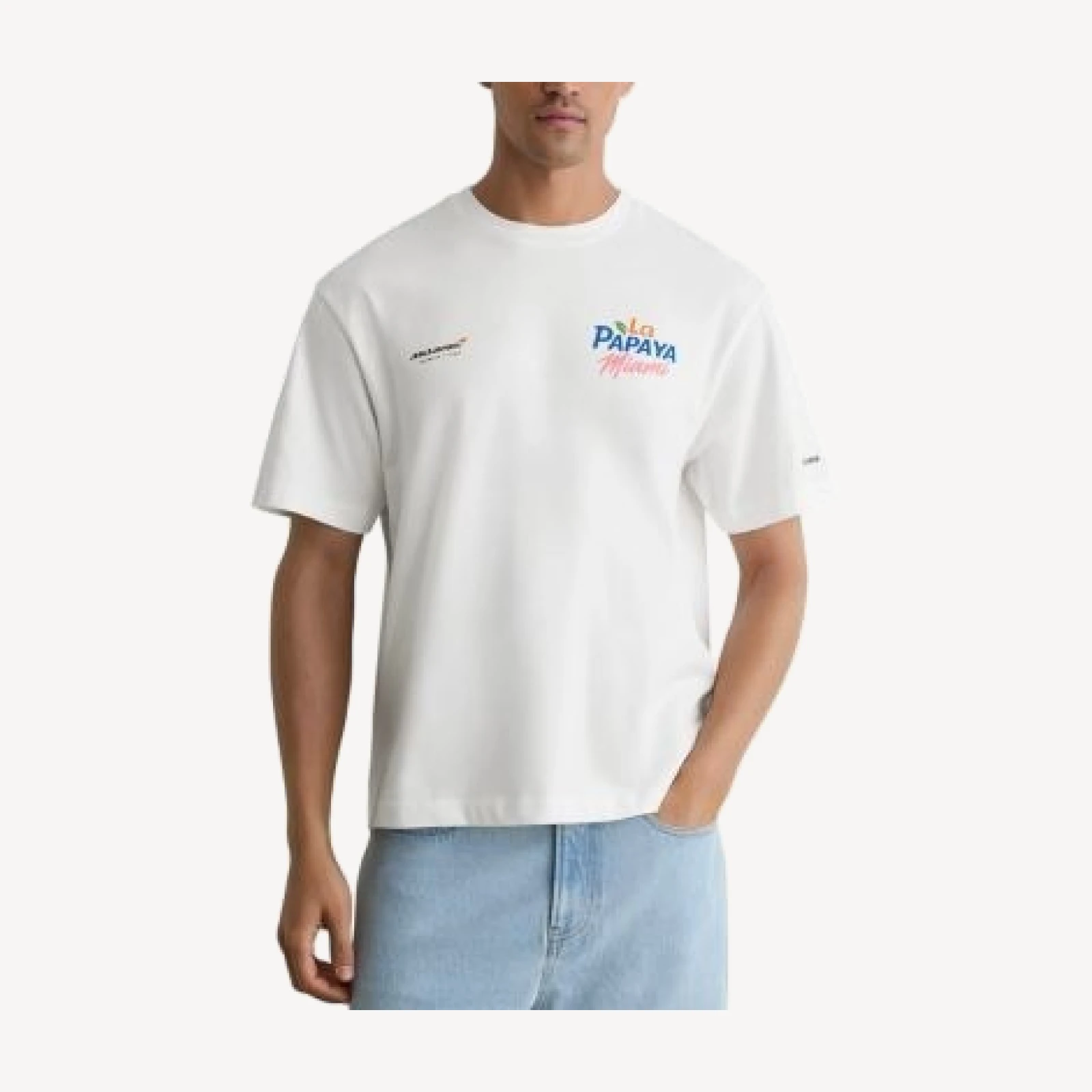 Reiss x McLaren Racing Collection La Papaya Cotton Crewneck T-Shirt