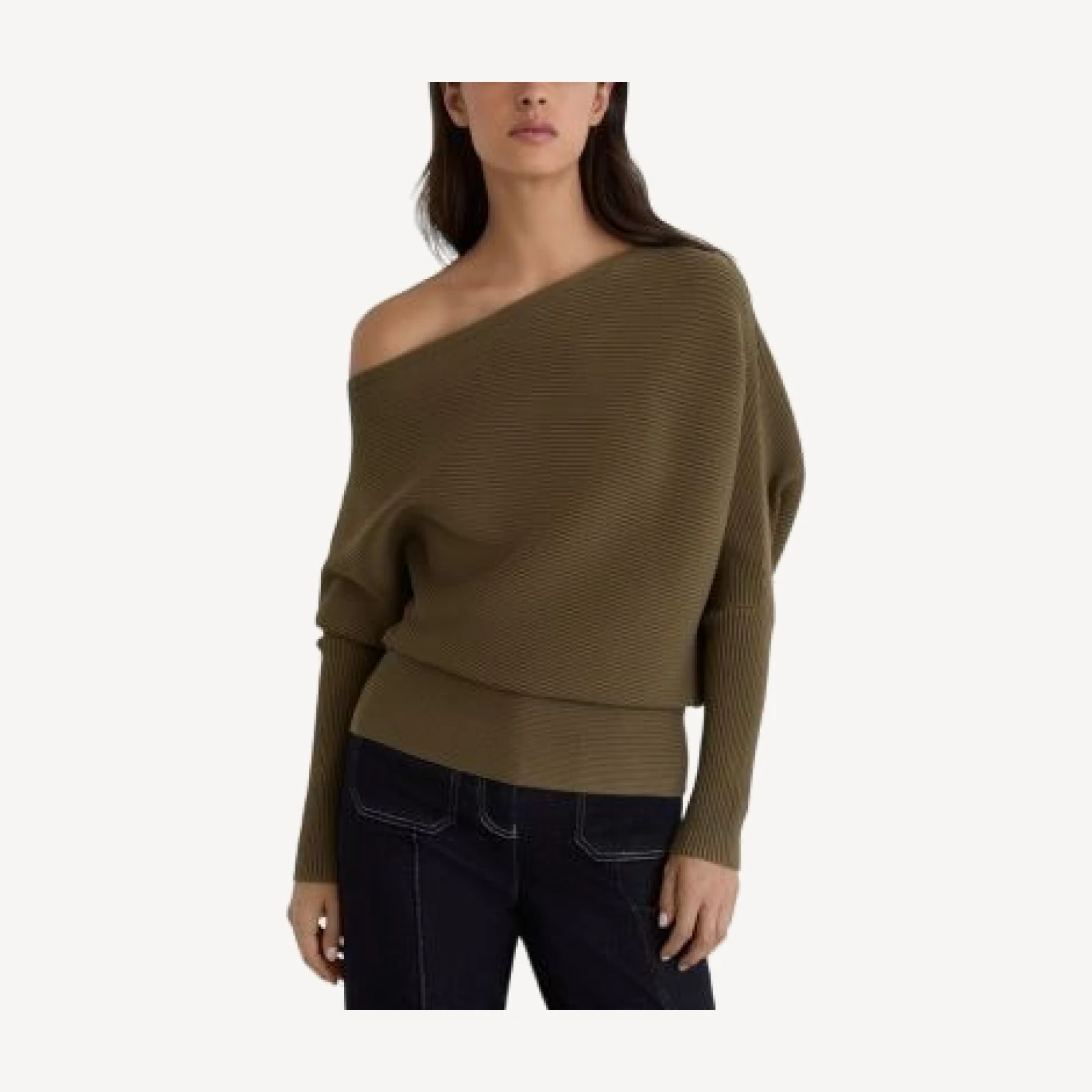 Reiss Lorna Asymmetrical Stretch Sweater