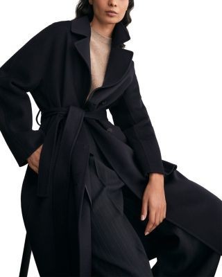 Reiss Marina Wool Blend Double Breasted Coat