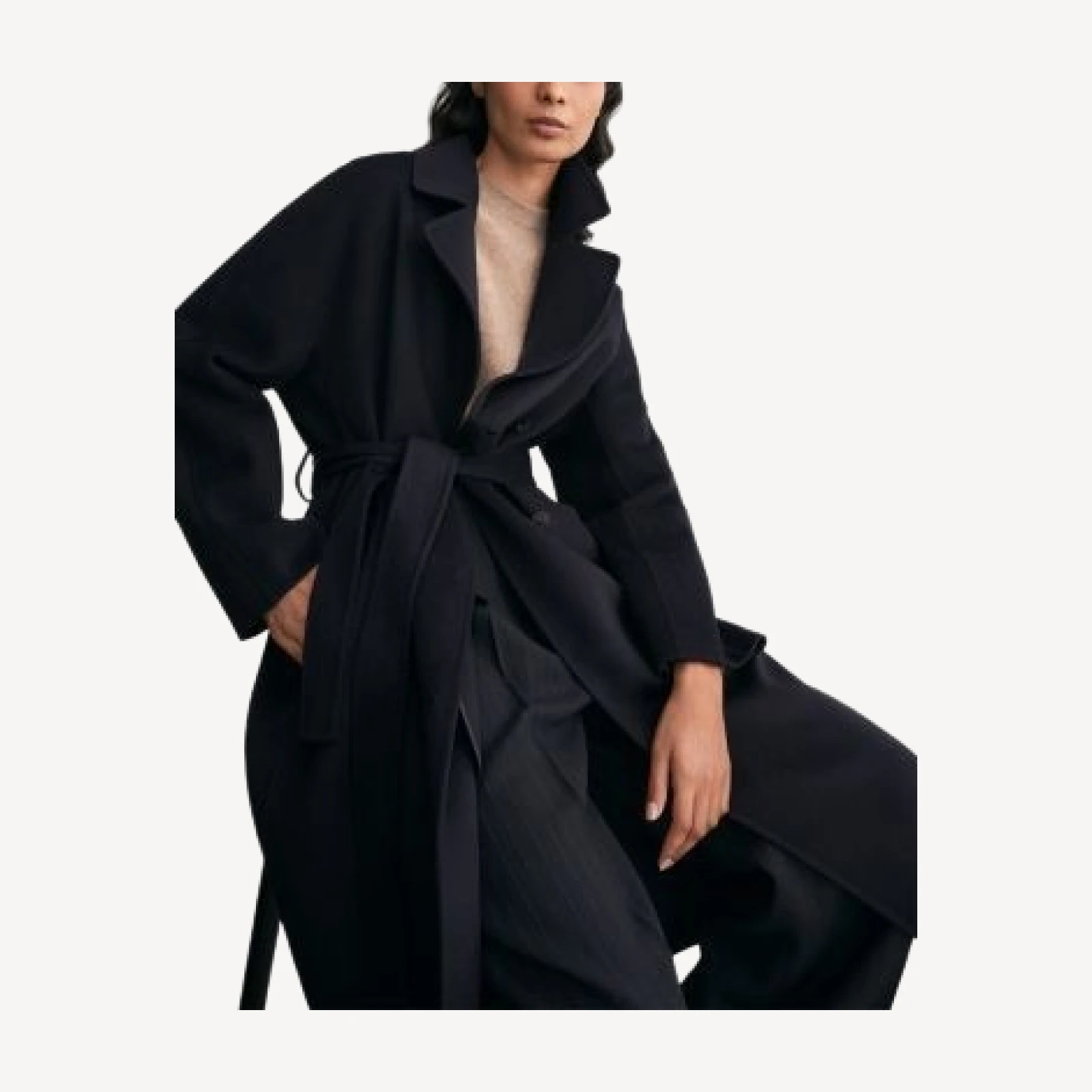 Reiss Marina Wool Blend Double Breasted Coat