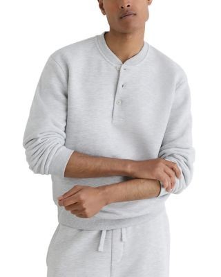 Reiss Harrison Long Sleeve Henley Sweatshirt
