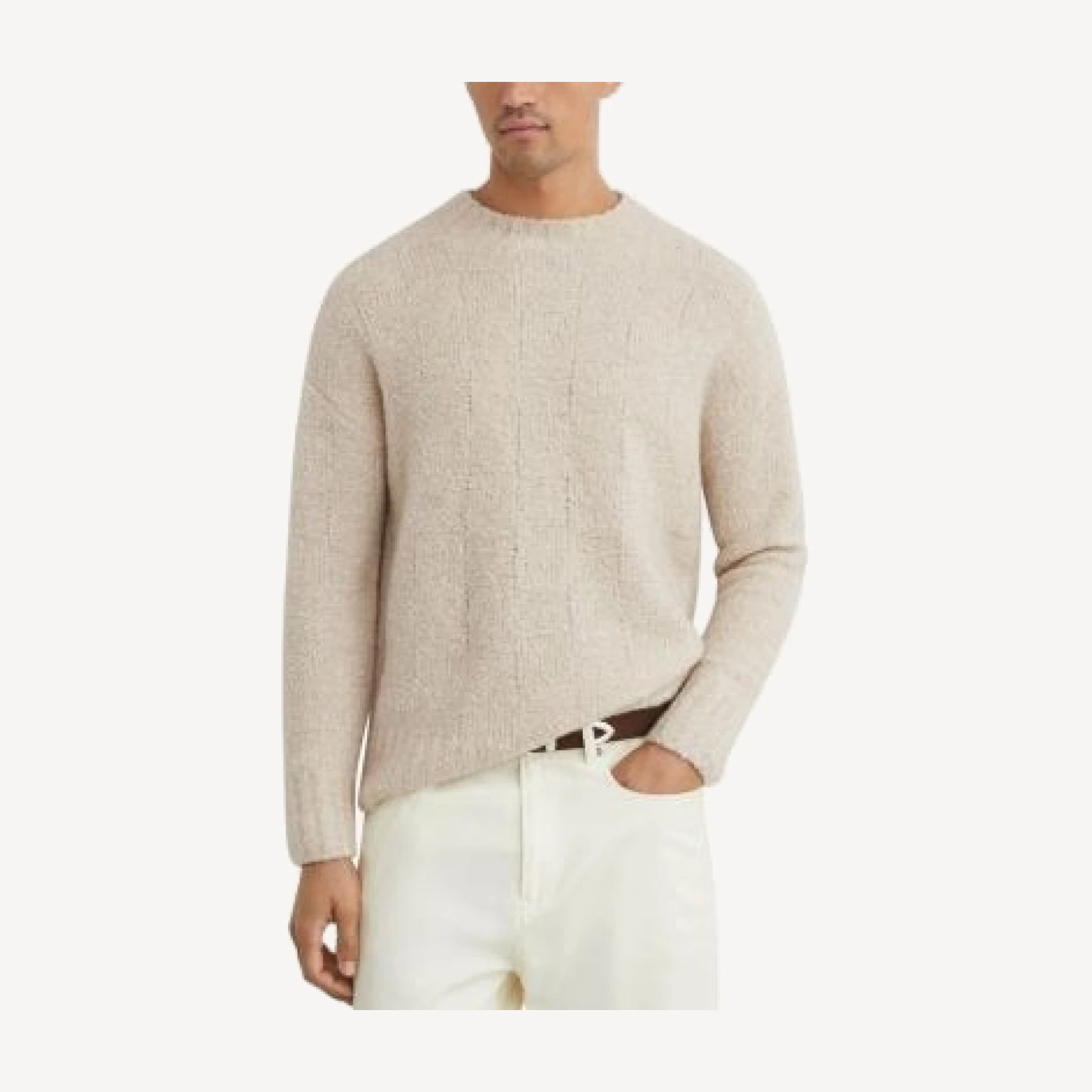 Reiss Clarence Wool & Cashmere Boucle Crewneck Sweater