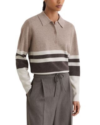 Reiss Bronte Cropped Rugby Shirt
