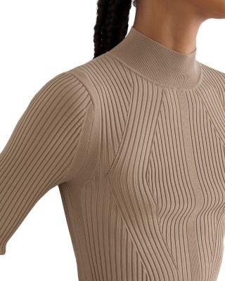 Reiss Nancy Directional Rib Knit Top