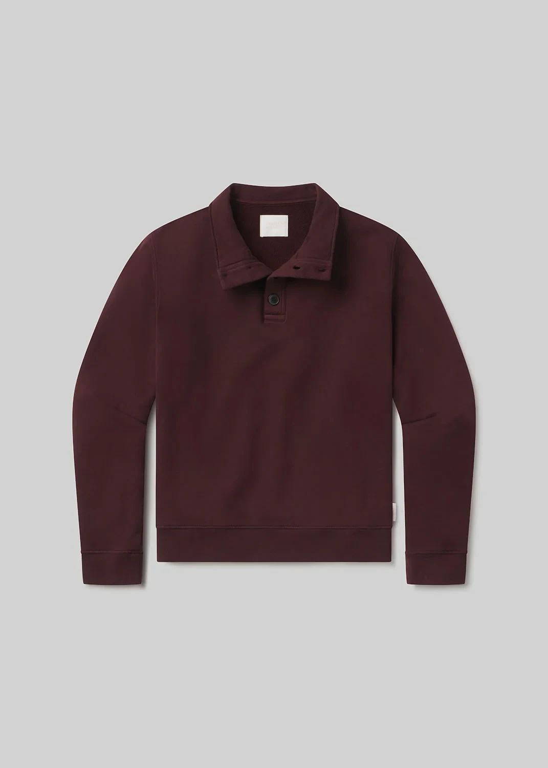 Half Button Pullover in Burgundy