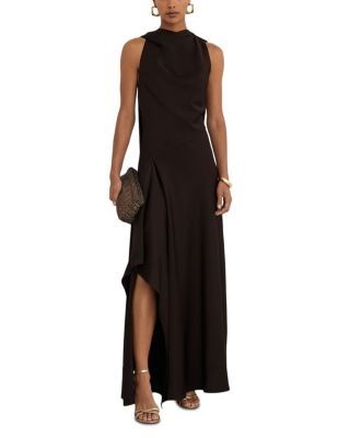 Reiss Petites Sabine Satin Cape Maxi Dress
