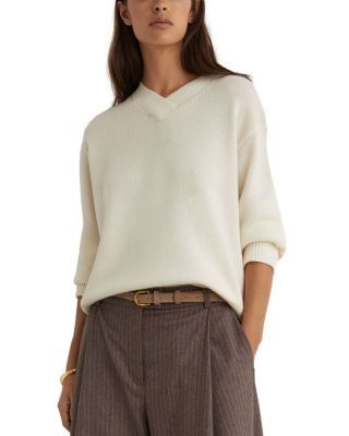 Reiss Mari Wool & Cashmere V Neck Sweater