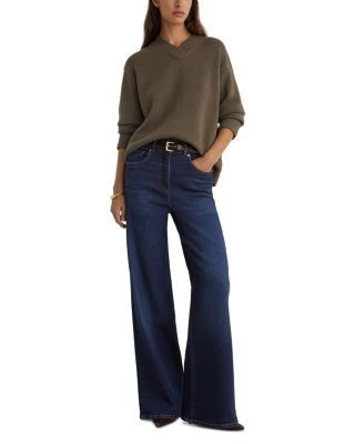 Reiss Mari Wool & Cashmere V Neck Sweater