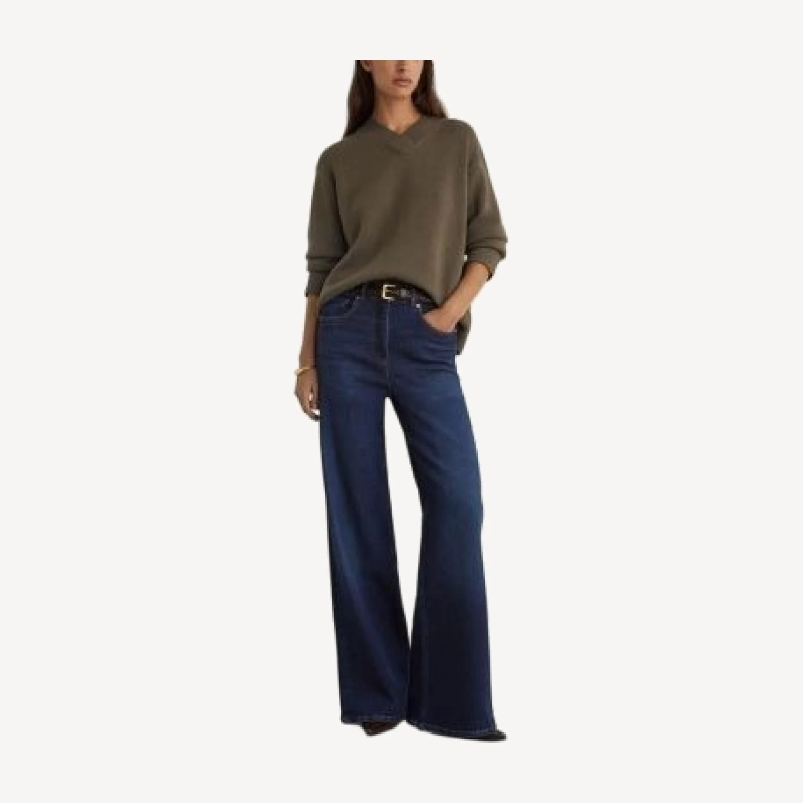 Reiss Mari Wool & Cashmere V Neck Sweater