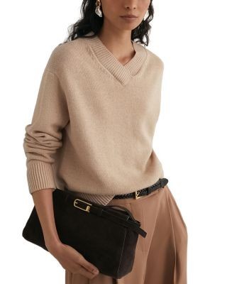 Reiss Mari Wool & Cashmere V Neck Sweater