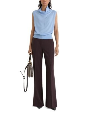Reiss Honey Wool Funnel Neck Top