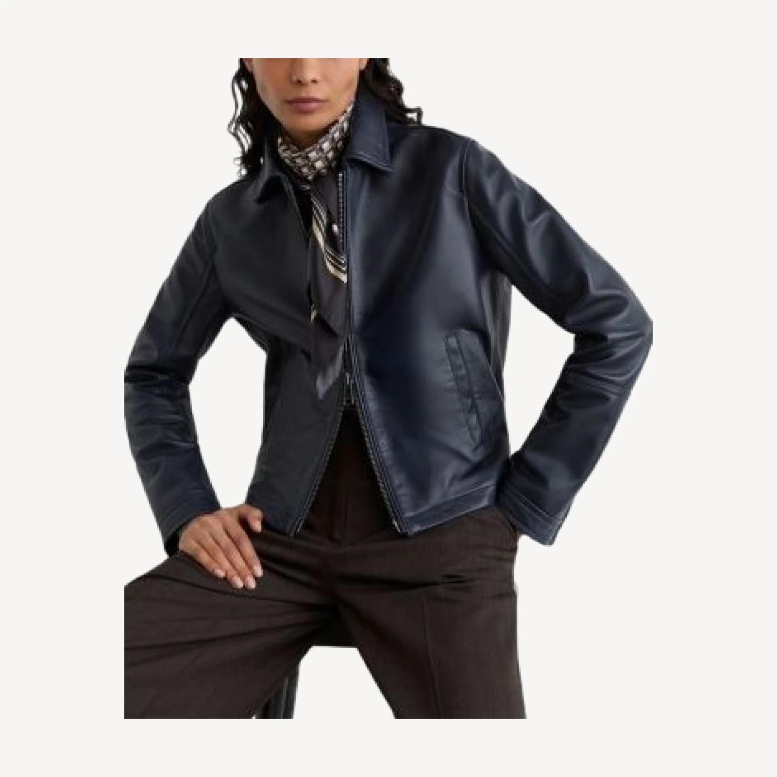 Reiss Petite Sorina Leather Jacket