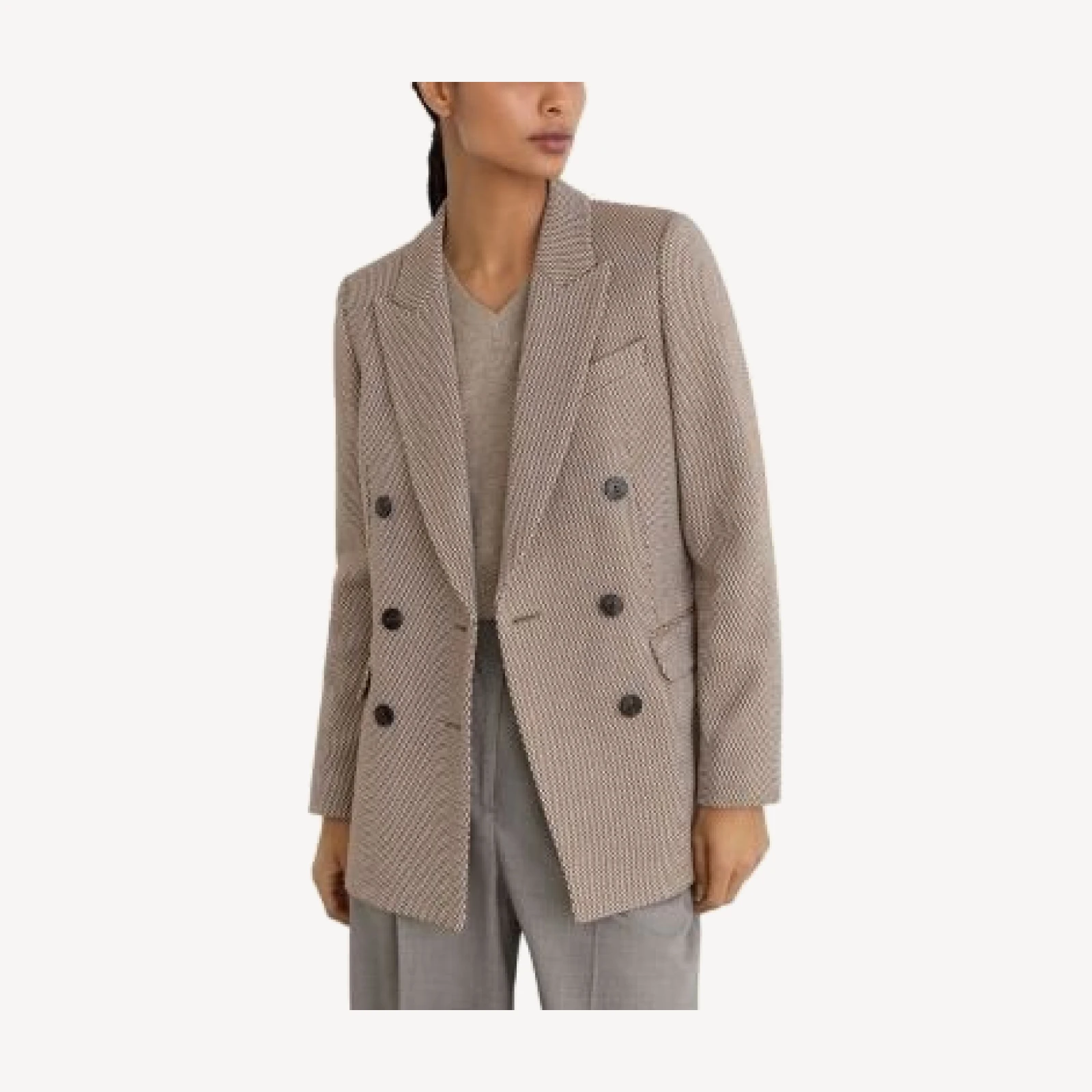 Reiss Aubrey Double Breasted Textured Blazer
