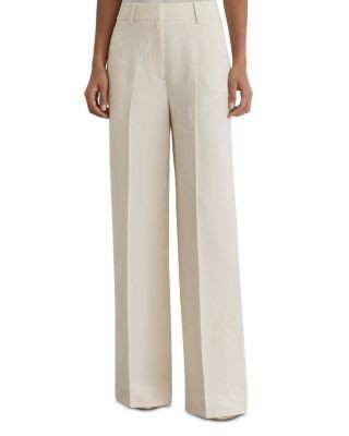 Reiss Ottie Wide Leg Jacquard Pants