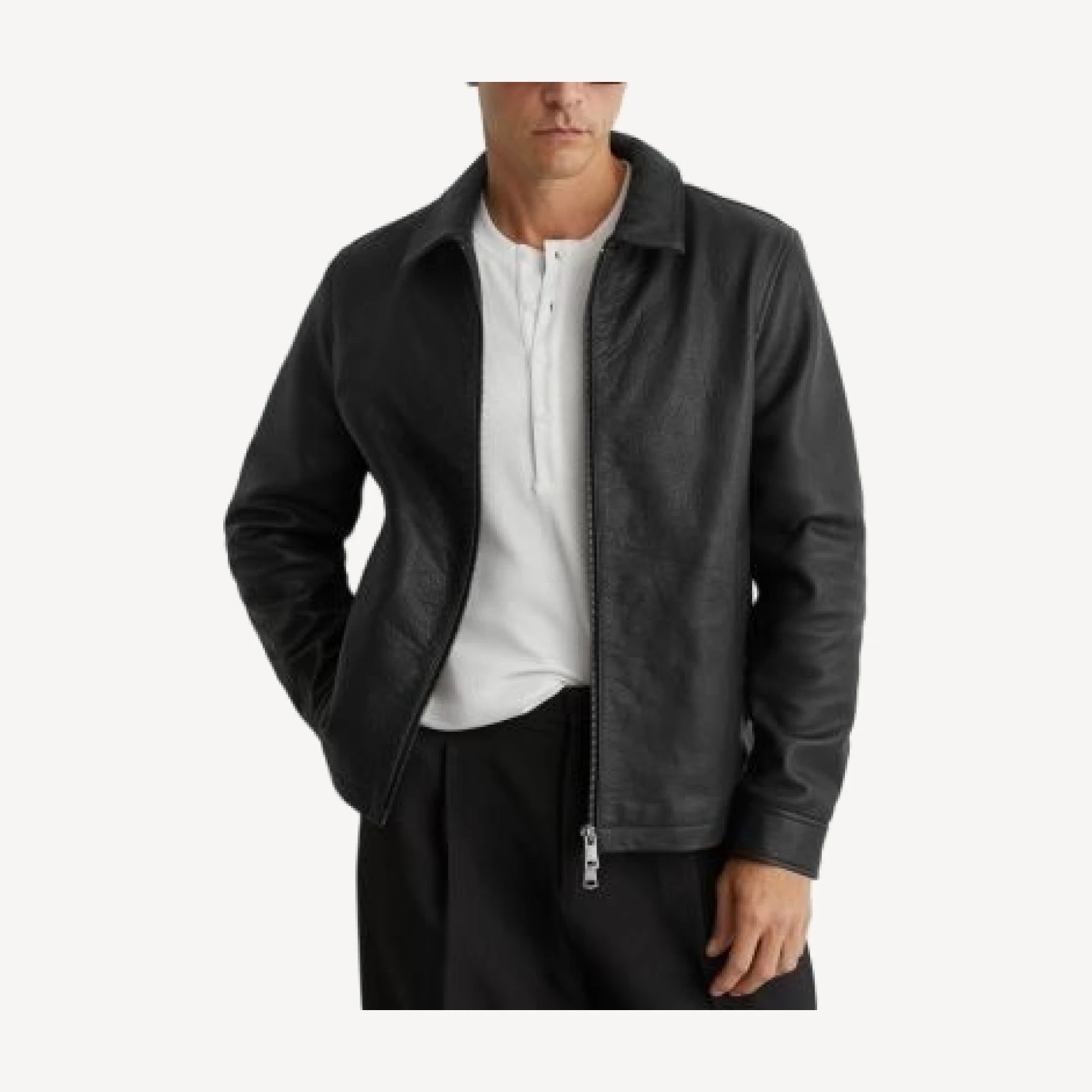 Reiss Ortega Leather Jacket