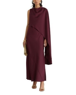 Reiss Winnie One Shoulder Cape Dress