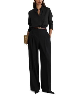 Reiss Elora Jacquard Long Sleeve Shirt
