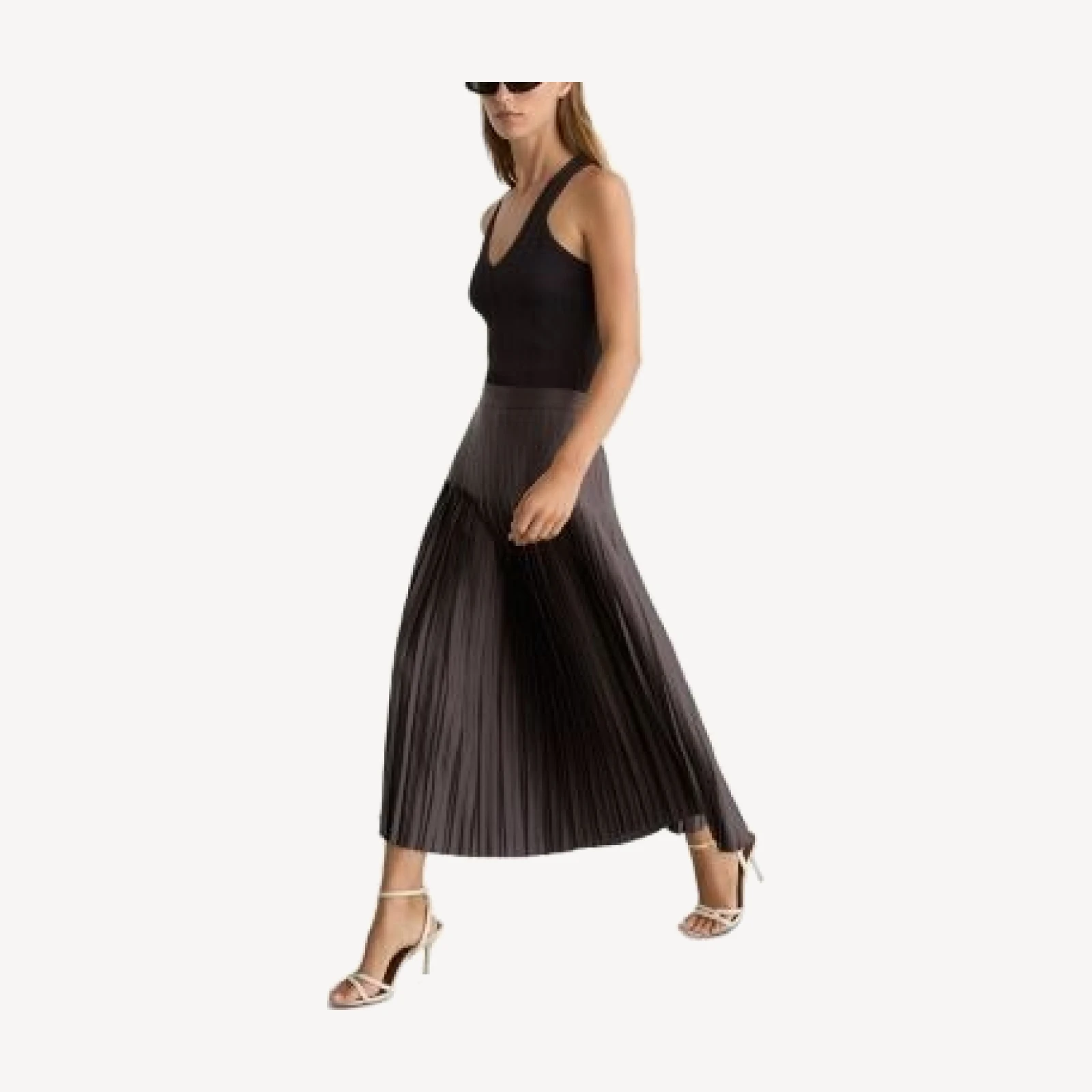 Reiss Savannah Pleated Midi Skirt