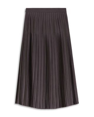 Reiss Petites Savannah Satin Pleated Midi Skirt