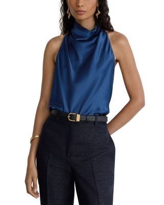 Reiss Cowl Neck Silk Top