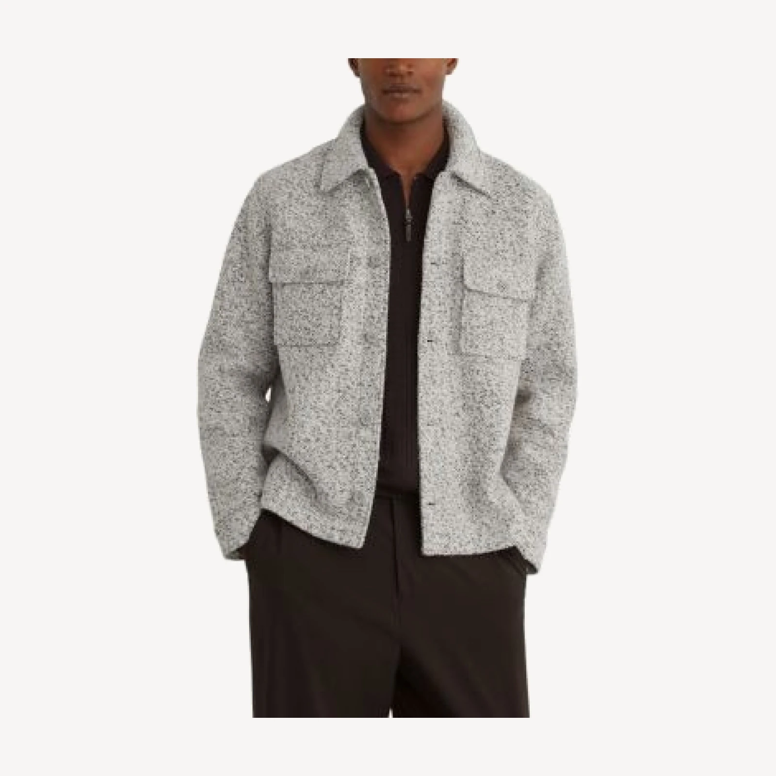 Reiss Kingsley Boucle Overshirt
