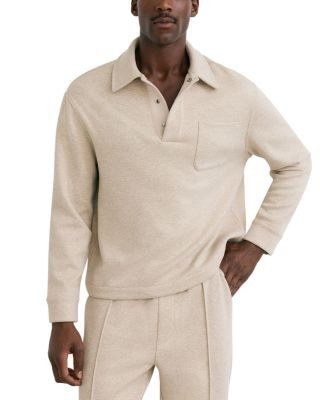 Reiss Gray Polo Collar Sweatshirt