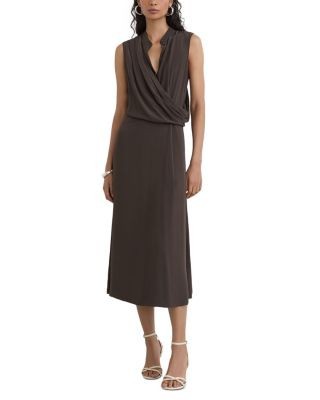 Reiss Gracie Draped Midi Dress