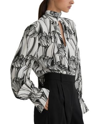 Reiss Kennedy Scarf Neck Blouse
