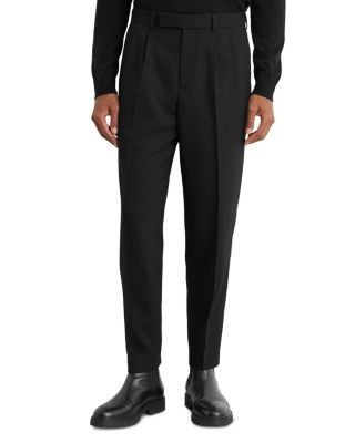 Reiss Strap Tapered Fit Belted Pleat Trousers