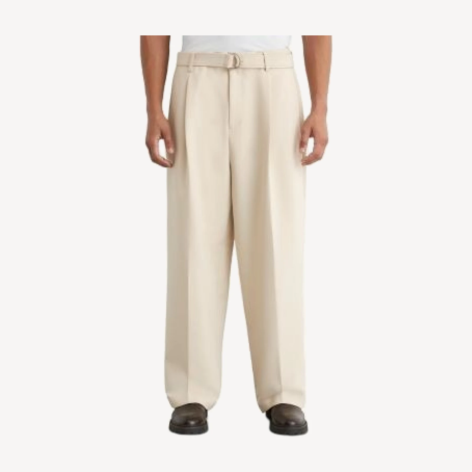Reiss Atwell Relaxed Fit Wide Leg Pleated Trousers